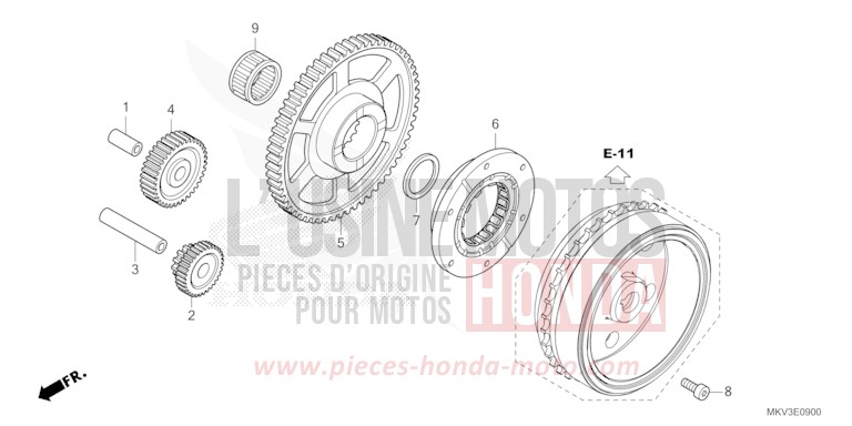 EMBRAYAGE DE DEMARRAGE von Forza 750 PEARL GLARE WHITE (NHB53) von 2023